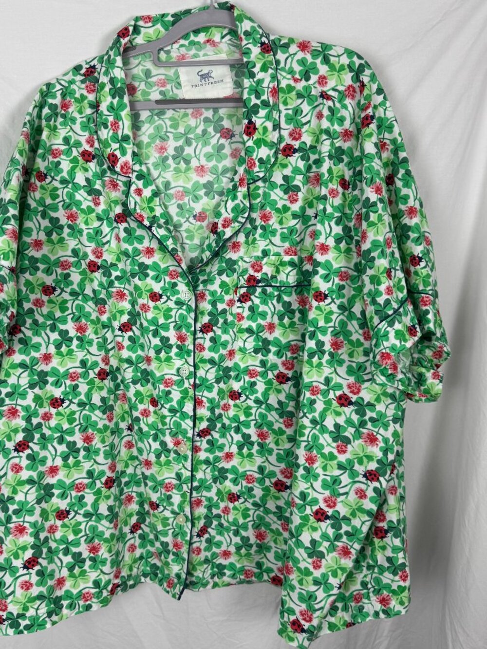 Printfresh Size 6X White Clover Collector Short PJ set